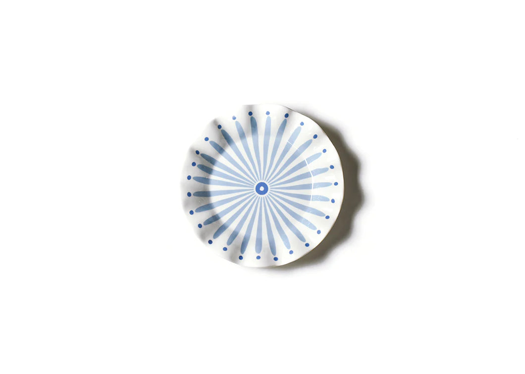 Iris Blue Burst Ruffle Salad Plate By Coton Colors