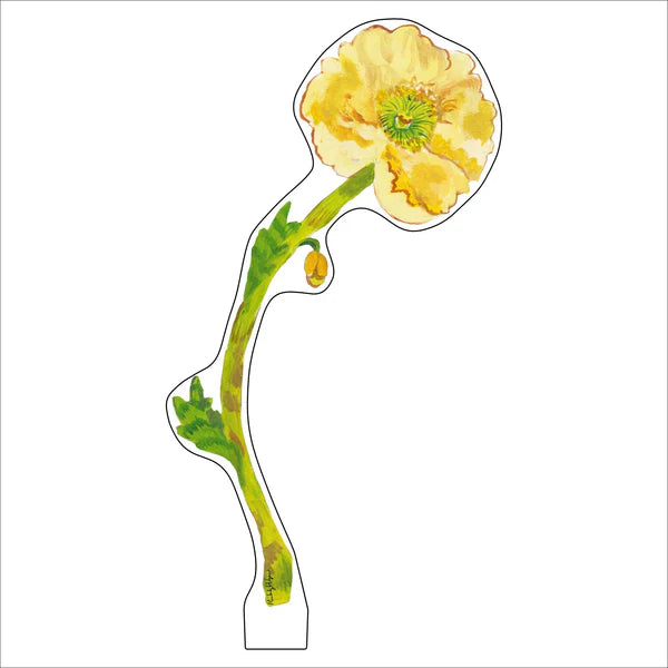 Yellow Iceland Poppy Acrylic Flower