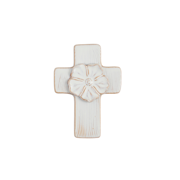 Ceramic Flower Cross - 2 Styles